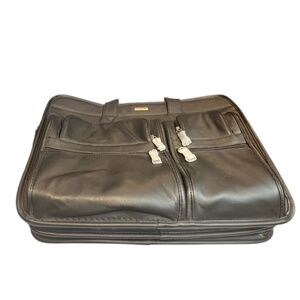 SOJO Black Faux Leather Laptop Shoulder Bag Professional Business Briefcase Used